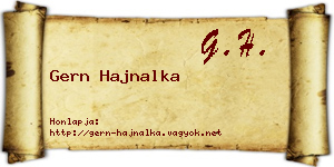 Gern Hajnalka névjegykártya