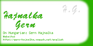 hajnalka gern business card